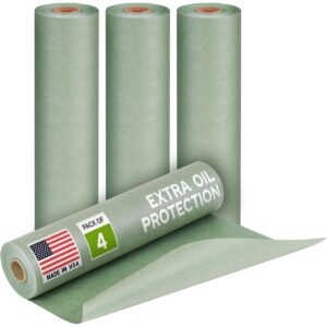 Paclord 12" x 60 yd Green Masking Paper, Automotive Oil Protection, Pack of 4