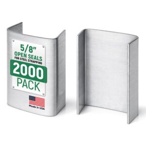 Paclord Open Seals for 5/8" Steel Strapping, Pack of 2000