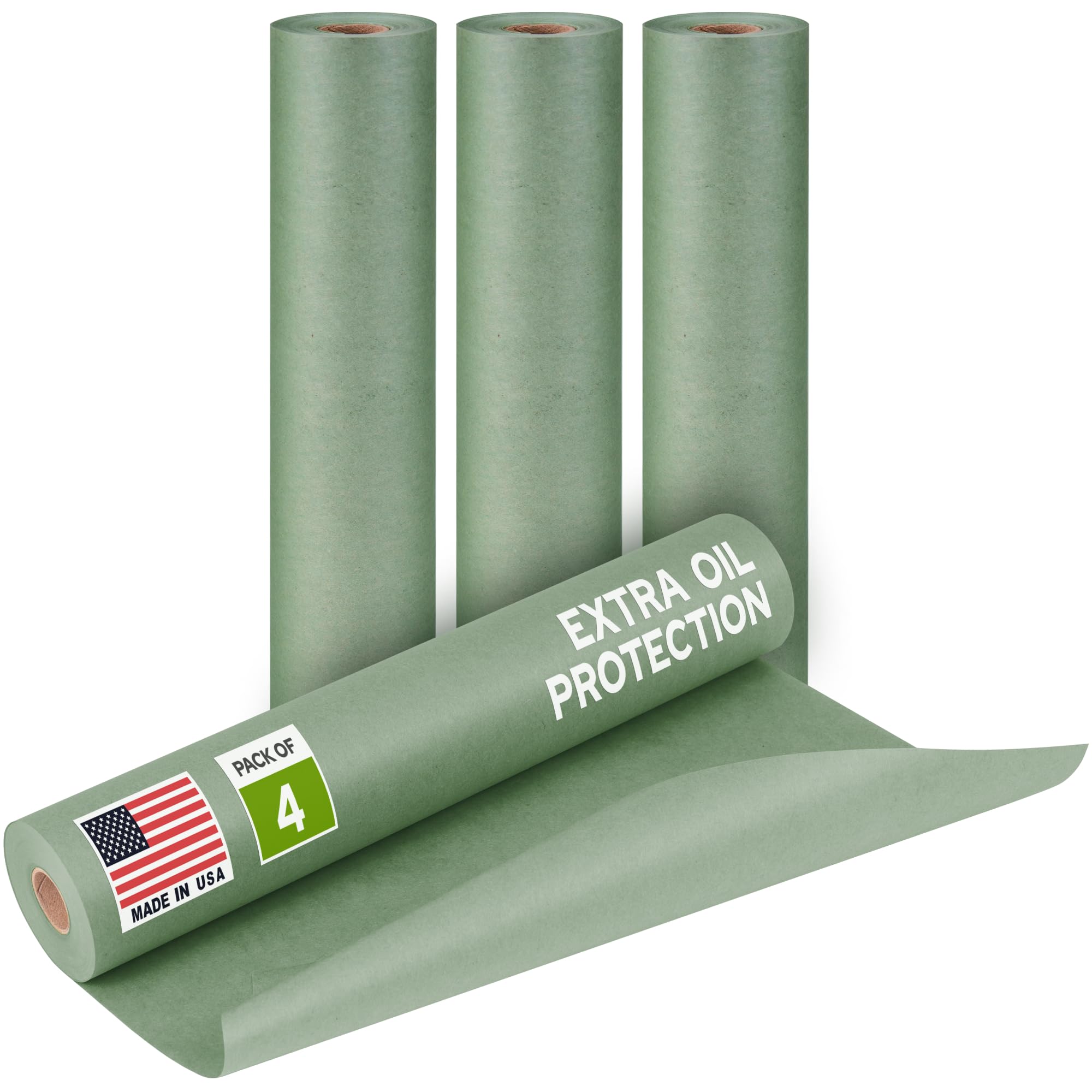 71EJa2R2-RL.jpg Paclord 15" x 60 yd Green Masking Paper, Automotive Oil Protection, Pack of 4