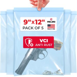 VCI Reclosable Poly Bags 9" x 12", Pack of 5 (RPB-VCI-912-5, B0G9C29PZH)