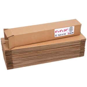 Tall Cardboard Boxes 4"L x 4"W x 24"H (Pack of 20) (CB-4424-20, B0GMPJX7R7)