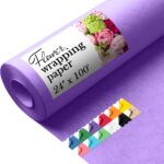 Paclord Flower Wrapping Paper, 24" x 1200" (100 ft), 45 lb – Lilac (FP-24-LI, B0CYVQXC47)