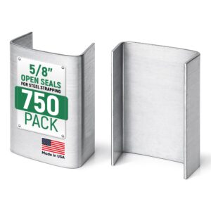 Paclord Open Seals for 5/8" Steel Strapping, Pack of 750