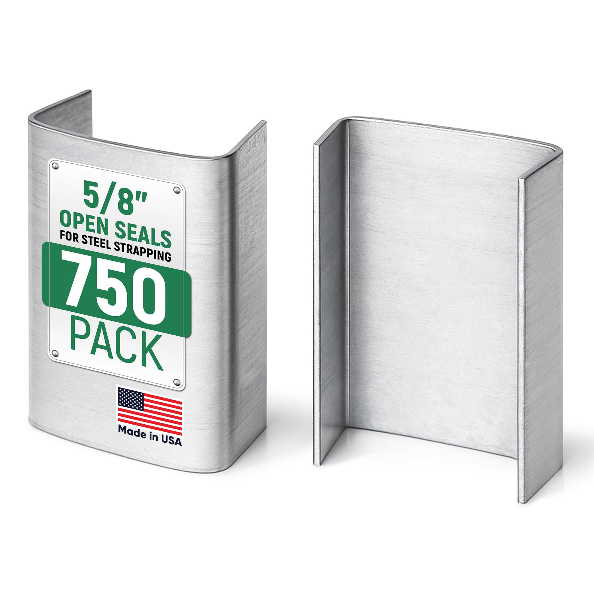 71IQLarApJL.jpg Paclord Open Seals for 5/8" Steel Strapping, Pack of 750
