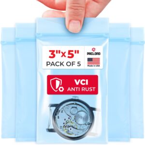 VCI Reclosable Poly Bags 3" x 5", Pack of 5 (RPB-VCI-35-5, B0G98VNQR7)
