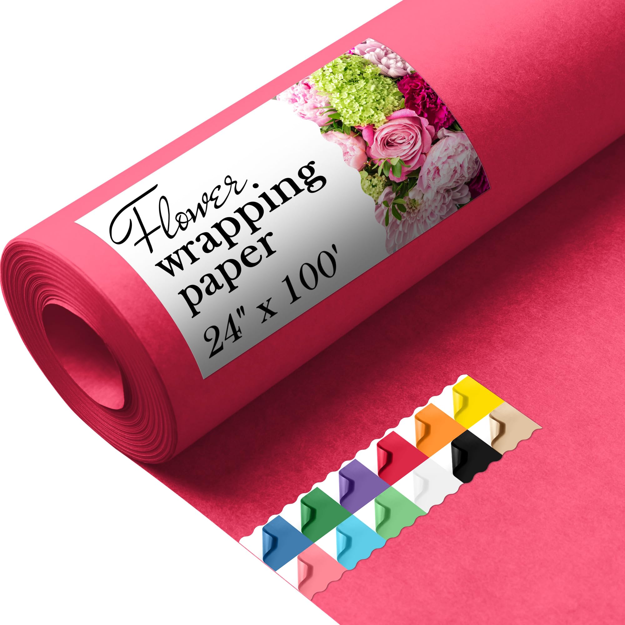 71NQATwE-AL.jpg Paclord Flower Wrapping Paper, 24" x 1200" (100 ft), 45 lb – Red (FP-24-RE, B0CYVSB4Z1)