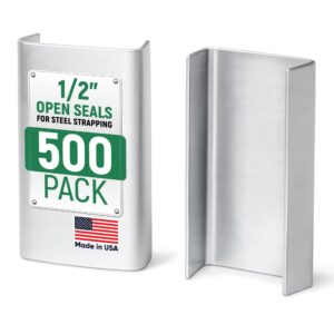 Paclord Open Seals for 1/2" Steel Strapping, Pack of 500
