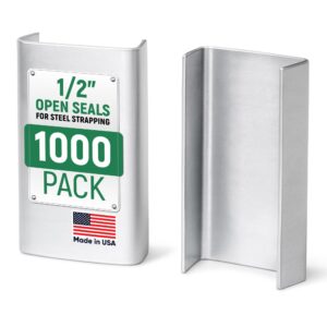 Paclord Open Seals for 1/2" Steel Strapping, Pack of 1000