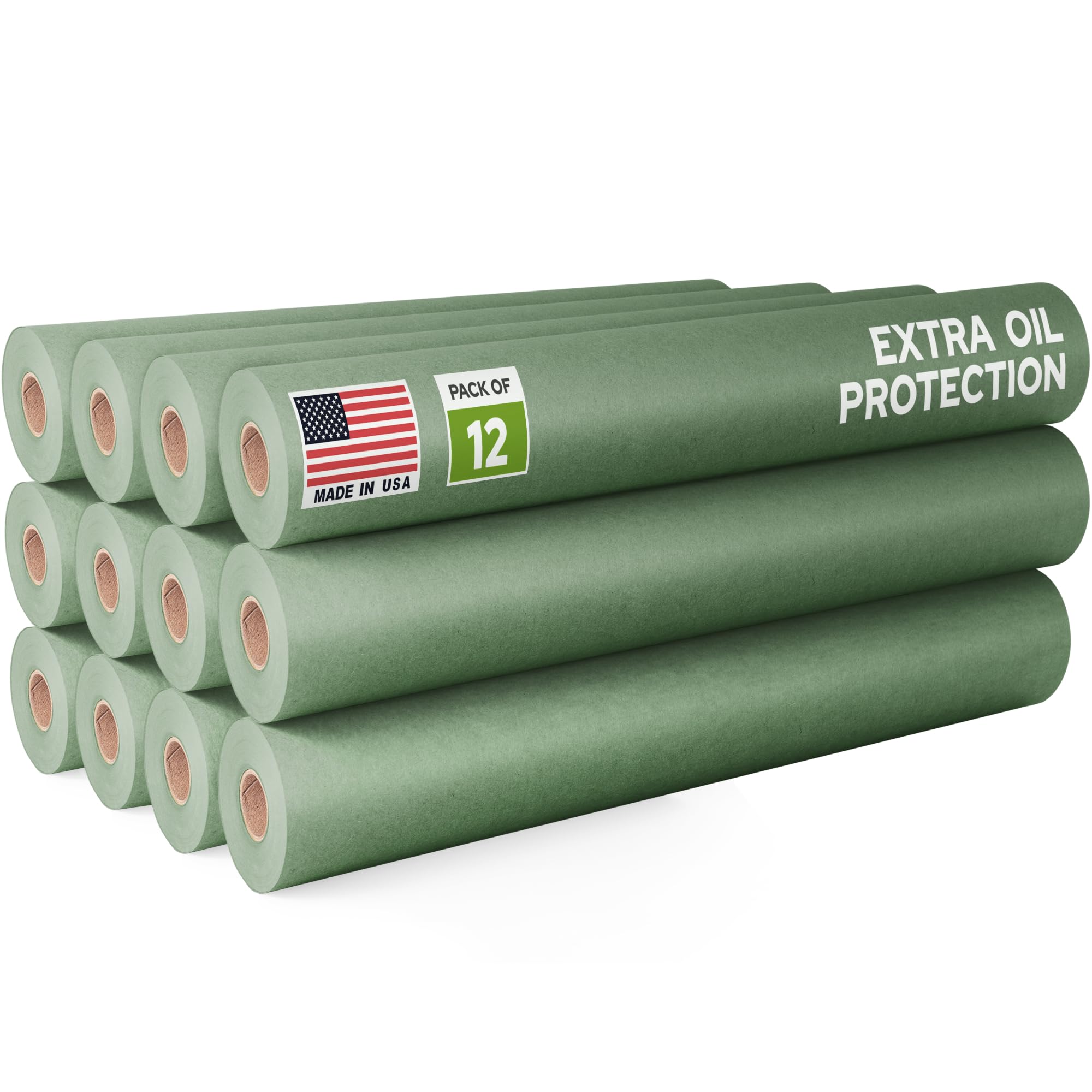 71Pml5zhG0L.jpg Paclord 15" x 60 yd Green Masking Paper, Automotive Oil Protection, Pack of 12