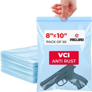 VCI Reclosable Poly Bags 8" x 10", Pack of 50 (RPB-VCI-810-50, B0G9BR63MP)