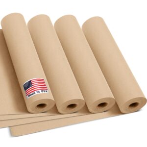 Paclord Natural Kraft Paper Roll 12" x 100 ft, Pack of 4 (NK-1210-4, B0DMBPC2HC)