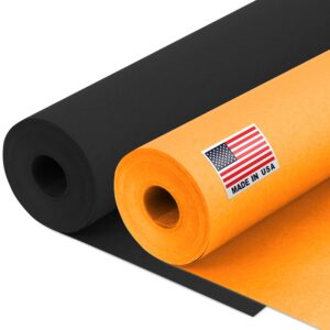 12" x 1200" (100 ft) Halloween Crafts Kraft Paper Rolls Set, 45 Lbs - Orange, Black Kraft Paper - Made in USA Colored Paper for Kids Crafts, DIY, School, Gift Wrapping