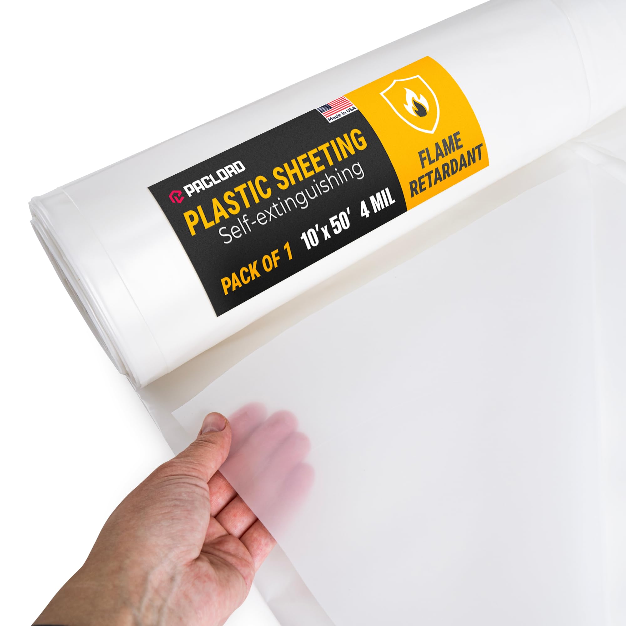 71SxgIBWm6L.jpg Flame Retardant Plastic Sheeting 10' x 50', 4 Mil, 500 Sq Ft