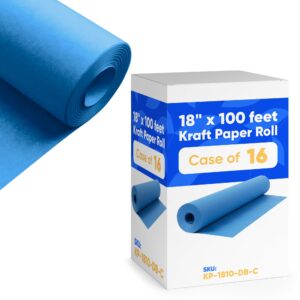 Paclord Dark Blue Kraft Paper Roll 18" x 100 ft, Case of 16 (KP-1810-DB-C, B0CP5R3DGT)