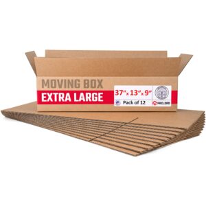 Large Cardboard Boxes 37"L x 13"W x 9"H (Pack of 40) (CB-37139-40, B0GMPPCFZK)