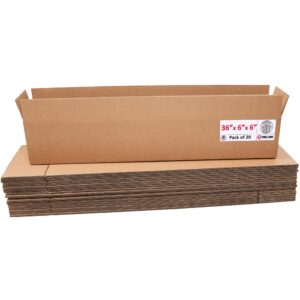 Long Cardboard Boxes 36"L x 6"W x 6"H (Pack of 20) (CB-3666-20, B0GMP1WBVZ)