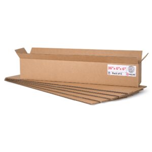 Long Cardboard Boxes 36"L x 6"W x 6"H (Pack of 6) (CB-3666-6, B0F2VJRNFK)