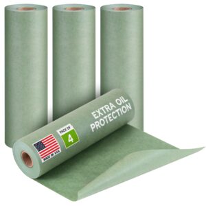 Paclord 9" x 60 yd Green Masking Paper, Automotive Oil Protection, Pack of 4