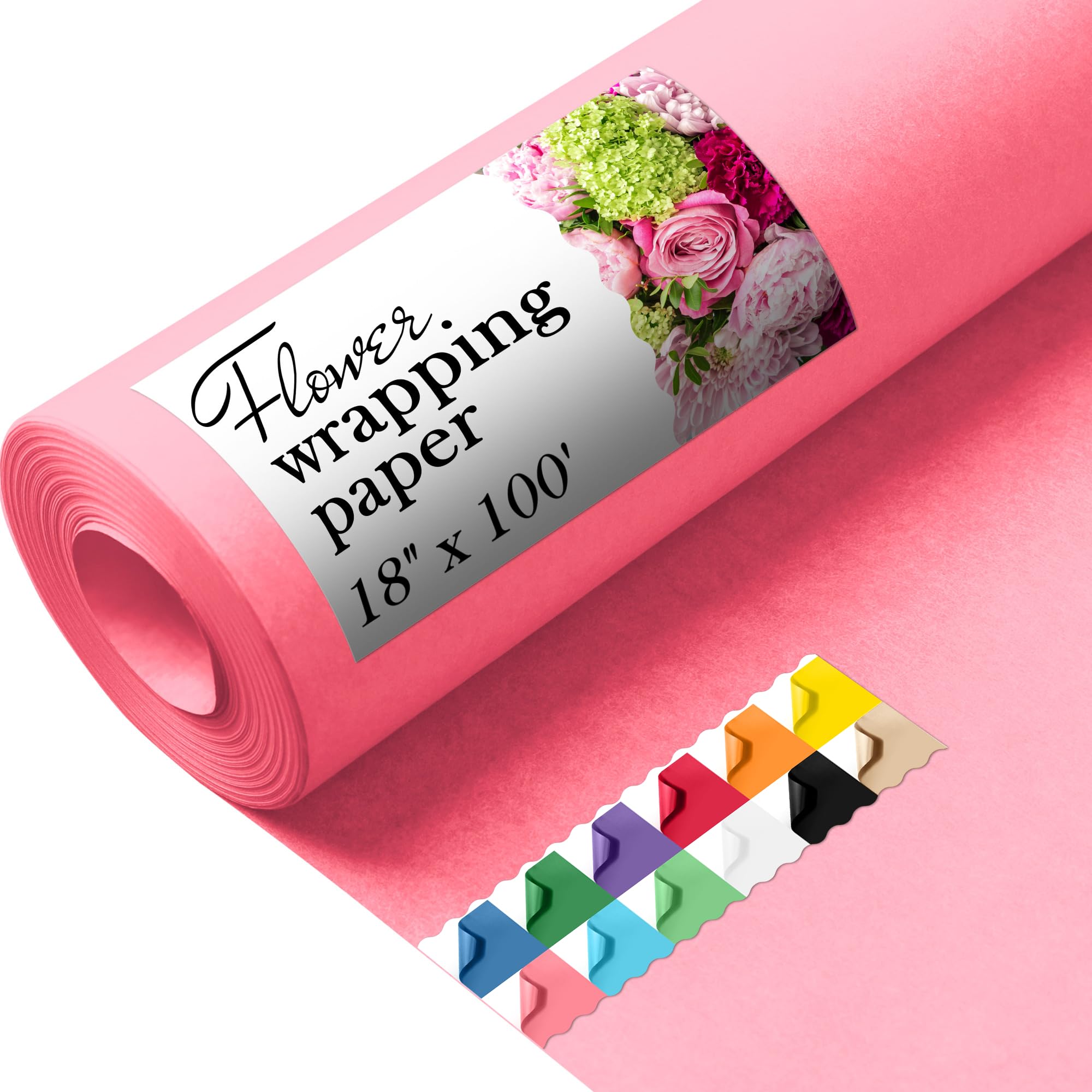 71bRPWzKeIL.jpg Paclord Flower Wrapping Paper, 18" x 1200" (100 ft), 45 lb – Pink (FP-18-PI, B0CYVT3LRF)