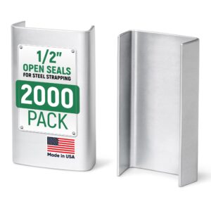 Paclord Open Seals for 1/2" Steel Strapping, Pack of 2000