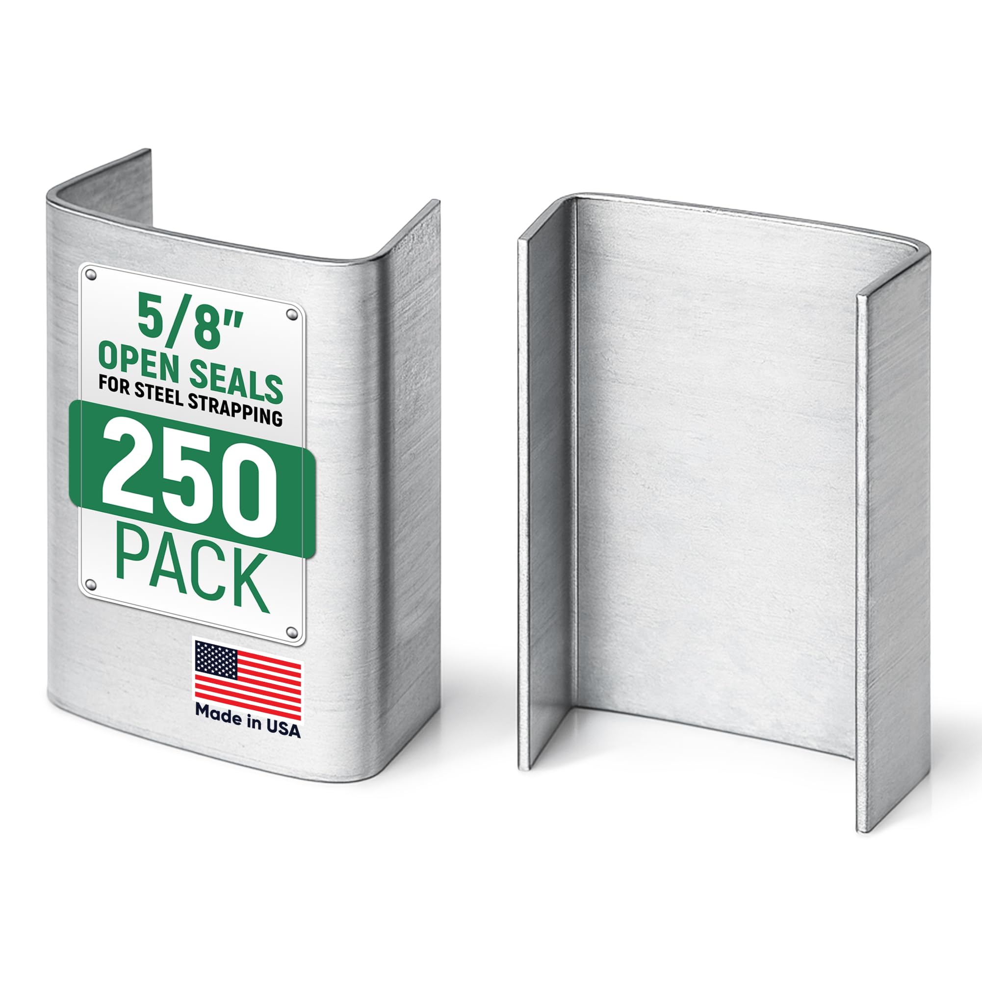 71dte7YsHeL.jpg Paclord Open Seals for 5/8" Steel Strapping, Pack of 250