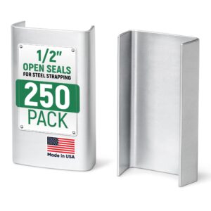 Paclord Open Seals for 1/2" Steel Strapping, Pack of 250