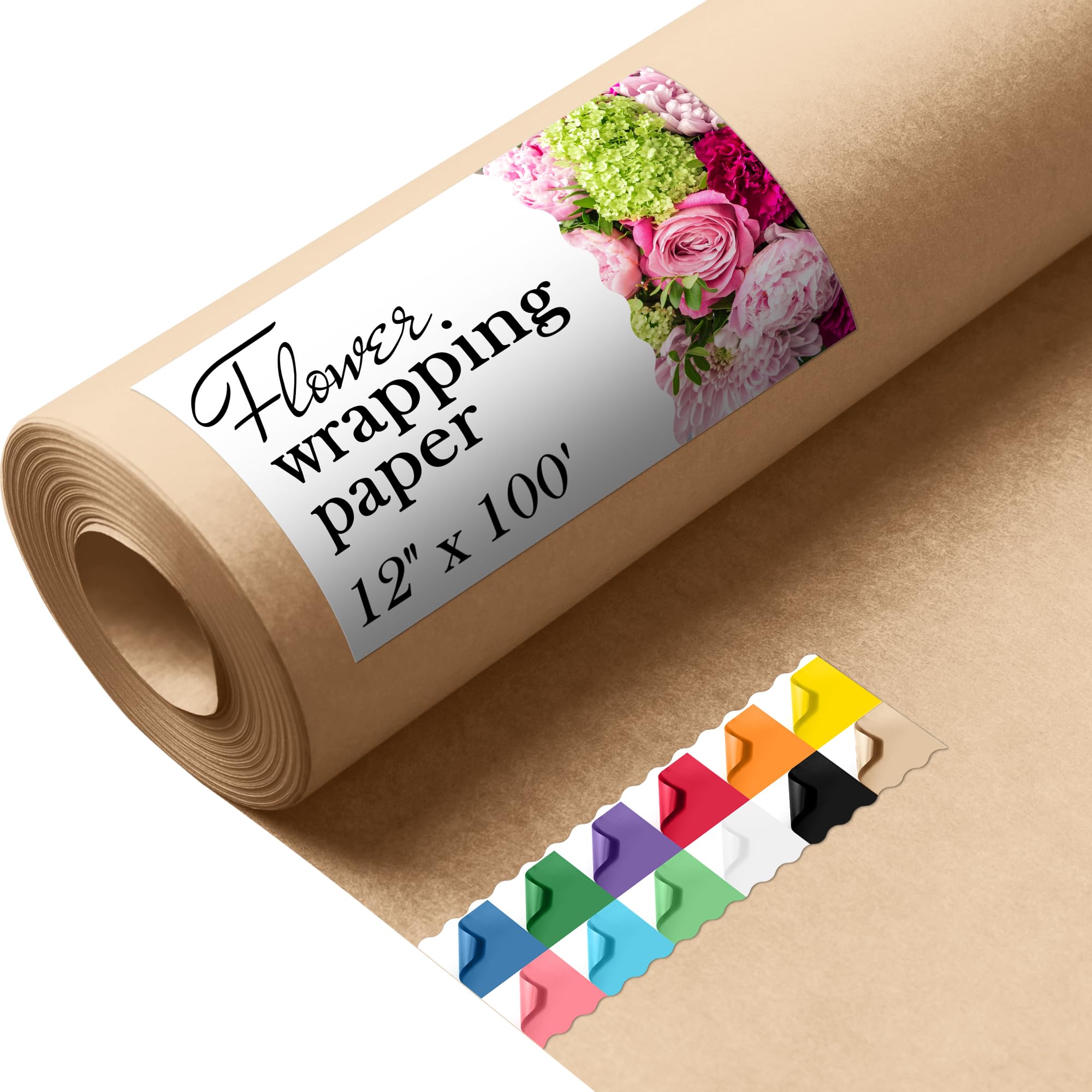 71fECgYqc4L.jpg Paclord Flower Wrapping Paper, 12" x 1200" (100 ft), 45 lb – Brown (FP-12-NK, B0CYVKYMHB)