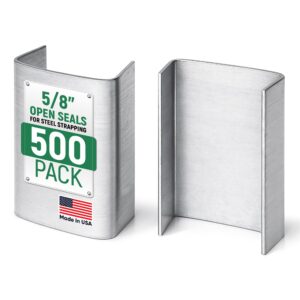 Paclord Open Seals for 5/8" Steel Strapping, Pack of 500