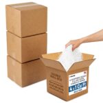 4 x 1 Cu Ft Ready to Ship Cartons with White Crinkle Paper Filler, 12x12x12", Double Wall Boxes (CP-WH-4xCU-HD, B0GSCR87CJ)