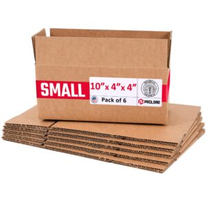 Small Cardboard Boxes 10"L x 4"W x 4"H (Pack of 6) (CB-1044-6, B0GMTWXKBX)