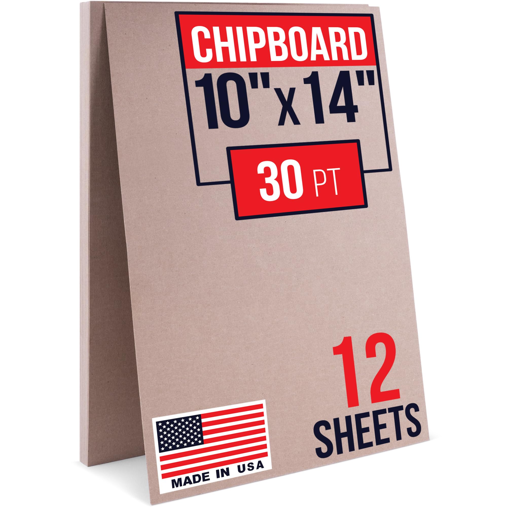 71oYCIEWIGL.jpg 10" x 14" Brown Kraft Chipboard Sheets, 30 Pt Thick, Pack of 12