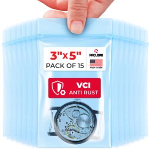 VCI Reclosable Poly Bags 3" x 5", Pack of 15 (RPB-VCI-35-15, B0G9B5L2SH)