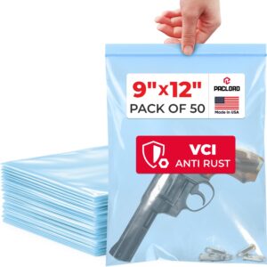 VCI Reclosable Poly Bags 9" x 12", Pack of 50 (RPB-VCI-912-50, B0G99HLC26)