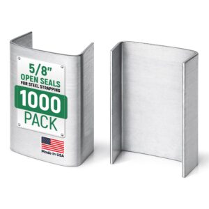 Paclord Open Seals for 5/8" Steel Strapping, Pack of 1000
