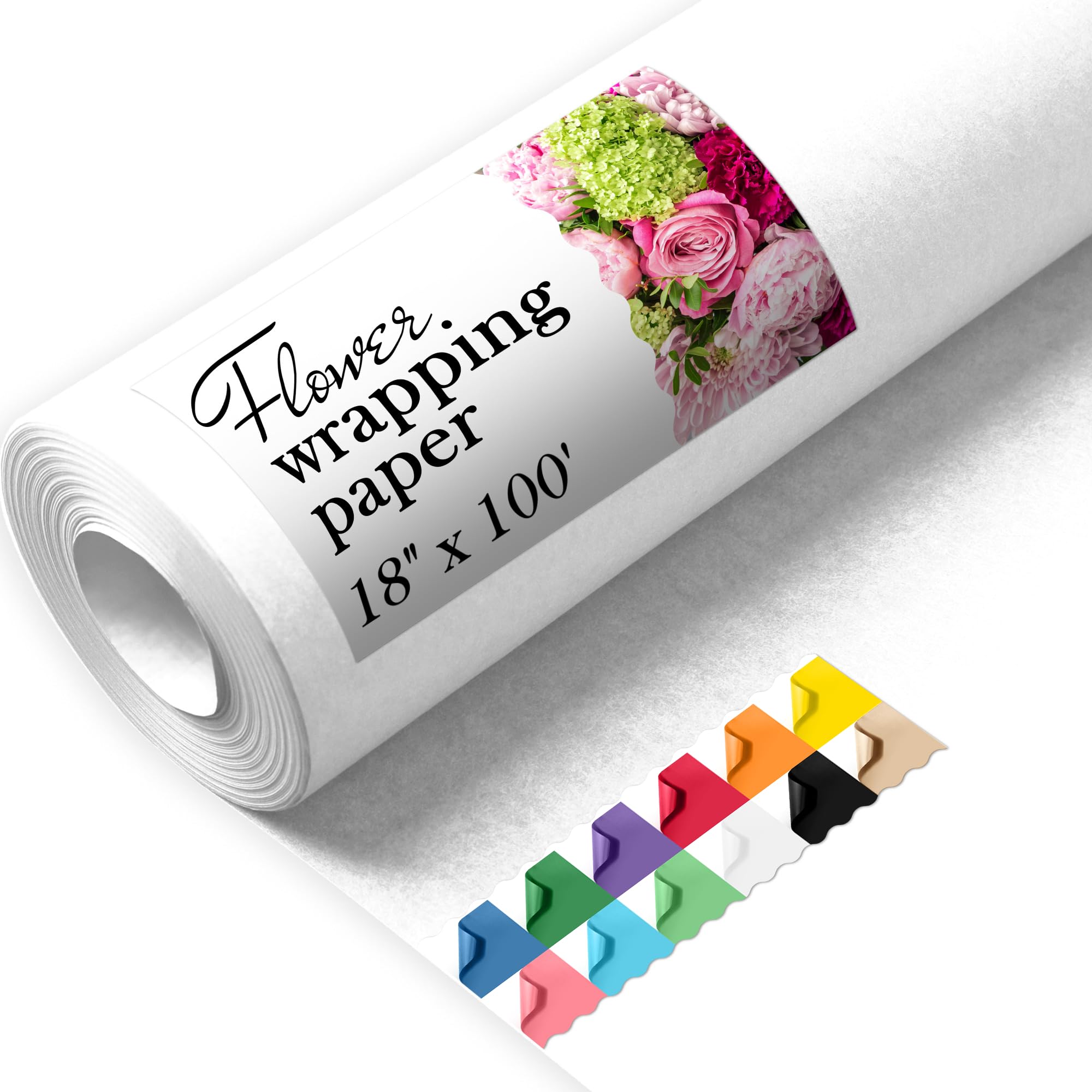 71ukhxYFqEL.jpg Paclord Flower Wrapping Paper, 18" x 1200" (100 ft), 45 lb – White (FP-18-WH, B0CYVPBYGL)