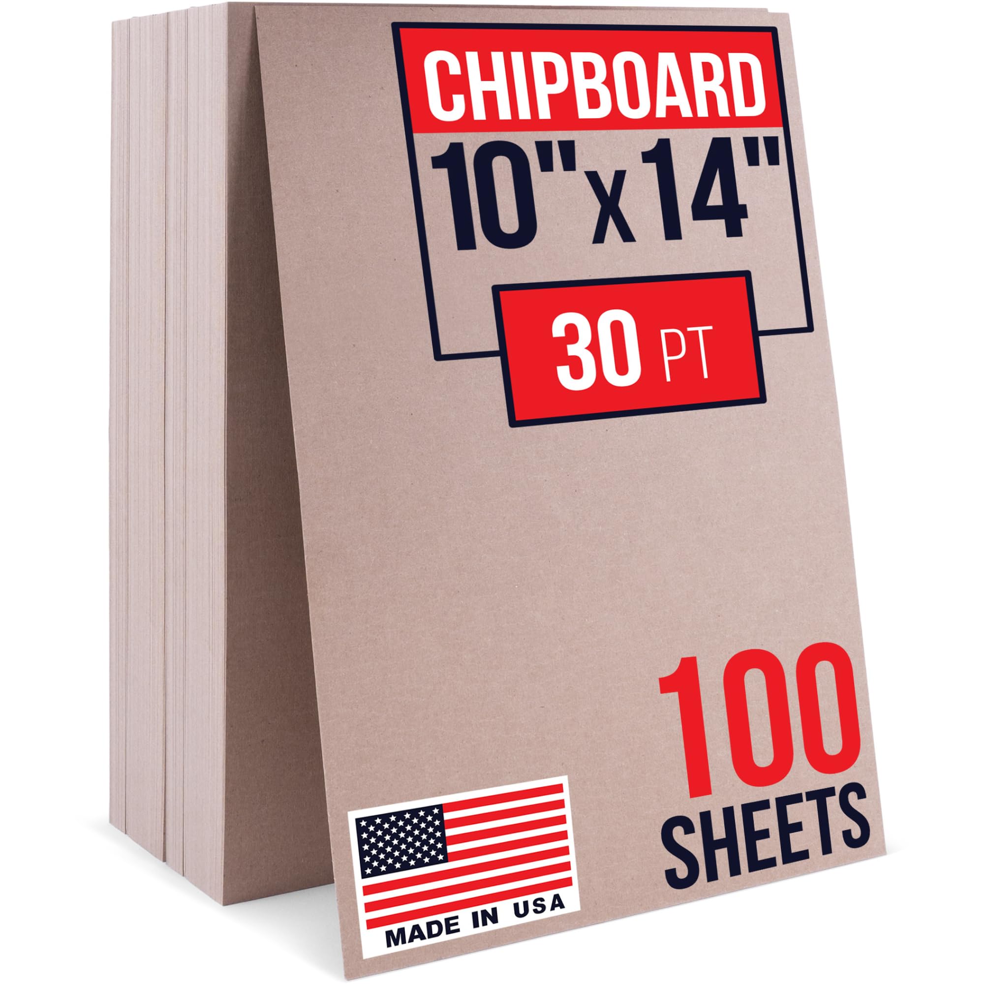 71vRM2R14GL.jpg 10" x 14" Brown Kraft Chipboard Sheets, 30 Pt Thick, Pack of 100