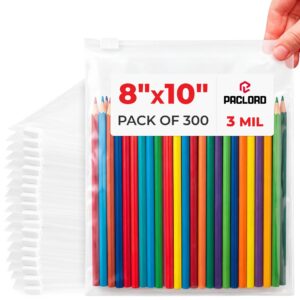 Quart 8" x 10" Slider Zip Poly Bags, Pack of 300 (SPB-810-300, B0G6QZ4Q4W)