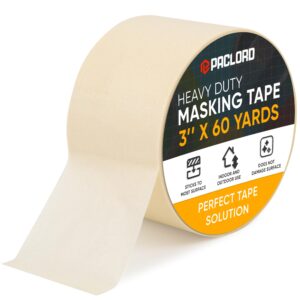 Paclord 3" x 60 Yard Beige Painter's Masking Tape, Pack of 1