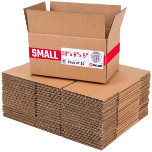 Small Cardboard Boxes 10"L x 6"W x 5"H (Pack of 20) (CB-1065-20, B0GMSKDTKY)