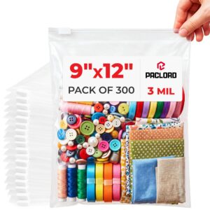 9" x 12" Slider Zip Poly Bags, Pack of 300 (SPB-912-300, B0G6Q1YJNG)