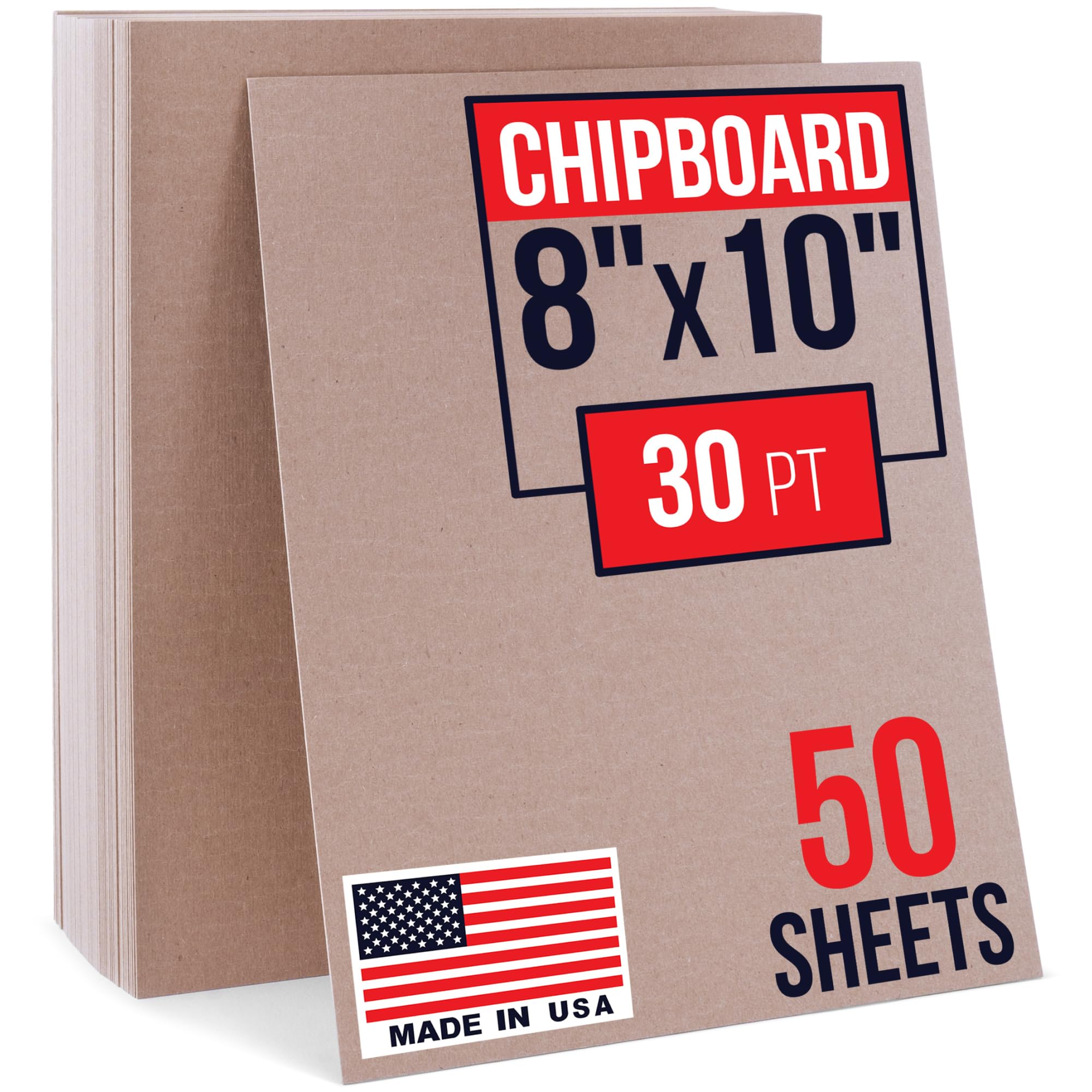 81I4PZTd3kL.jpg 8" x 10" Brown Kraft Chipboard Sheets, 30 Pt Thick, Pack of 50