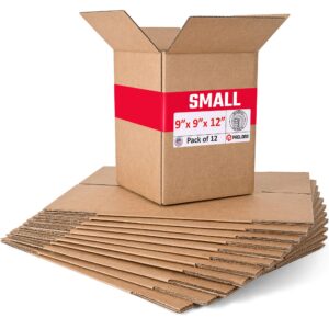 Small Cardboard Boxes 9"L x 9"W x 12"H (Pack of 12) (CB-9912-12, B0F2V55K95)