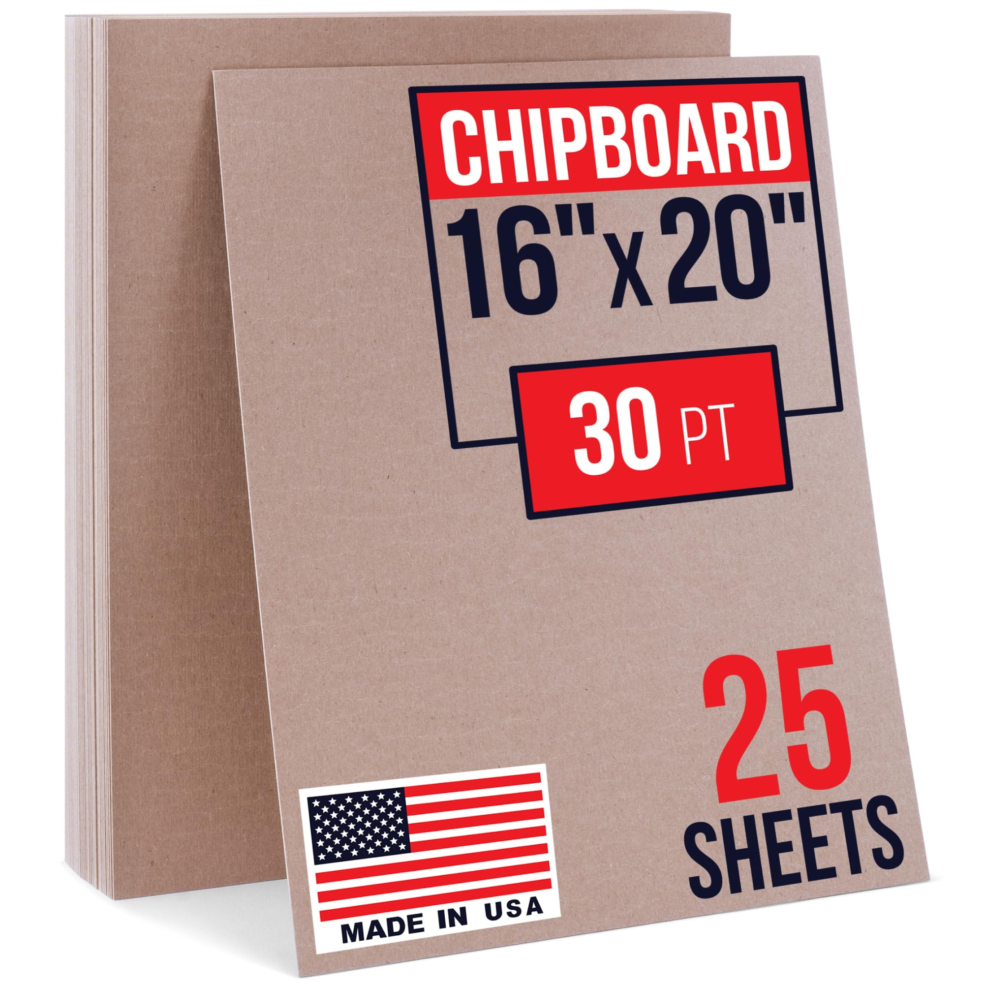 81PWZ-QG1nL.jpg 16" x 20" Brown Kraft Chipboard Sheets, 30 Pt Thick, Pack of 25