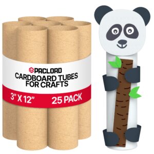 Paclord 3" x 12" Cardboard Mailing Tubes for Crafts, Pack of 25