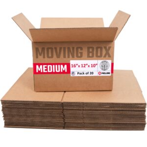 Medium Cardboard Boxes 16"L x 12"W x 10"H (Pack of 20) (CB-161210-20, B0GMPJKMT5)