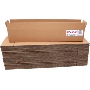 Long Cardboard Boxes 36"L x 6"W x 6"H (Pack of 40) (CB-3666-40, B0GMPQKY4C)