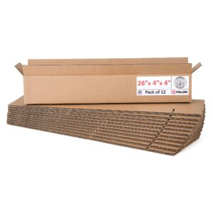 Long Cardboard Boxes 26"L x 4"W x 4"H (Pack of 6) (CB-2644-6, B0F2W1Y1Z1)
