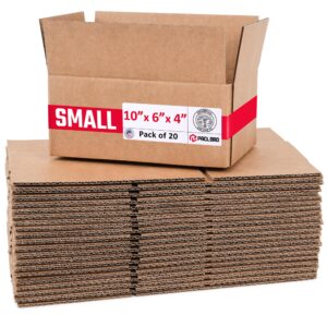 Small Cardboard Boxes 10"L x 6"W x 4"H (Pack of 20) (CB-1064-20, B0GMTP2P9P)