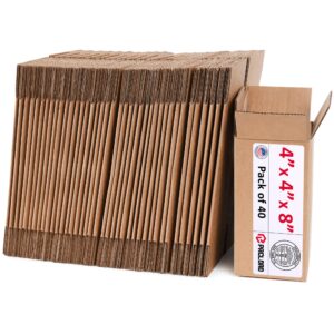 Small Cardboard Boxes 4"L x 4"W x 8"H (Pack of 40) (CB-448-40, B0GMP2HVFJ)