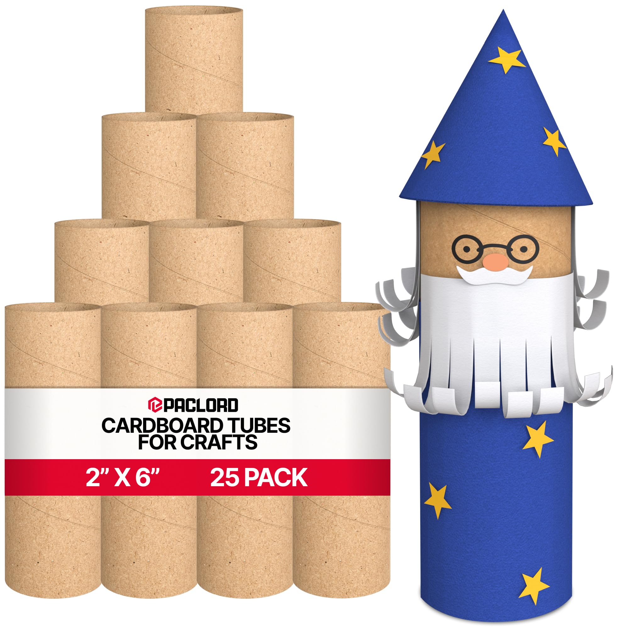 81tdophTrIL.jpg Paclord 2" x 6" Cardboard Mailing Tubes for Crafts, Pack of 25
